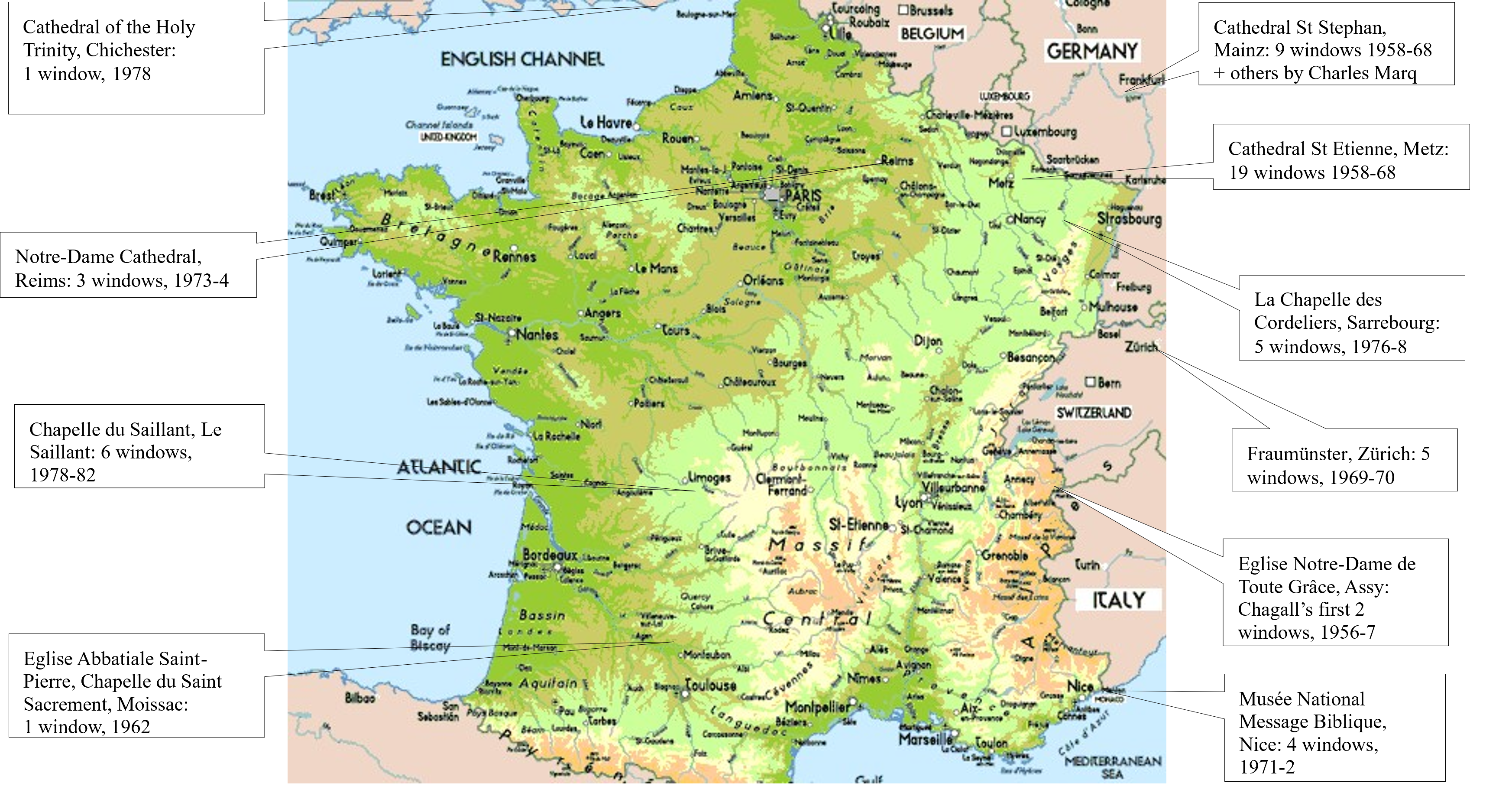 Map Chagall Europe